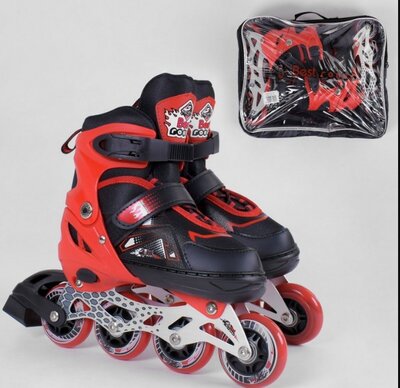 Ролики 3272-S Best Roller/30-33/червоні, PU, в сумкці, d=6,5см