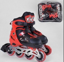 Ролики 3272-S Best Roller/30-33/червоні, PU, в сумкці, d=6,5см