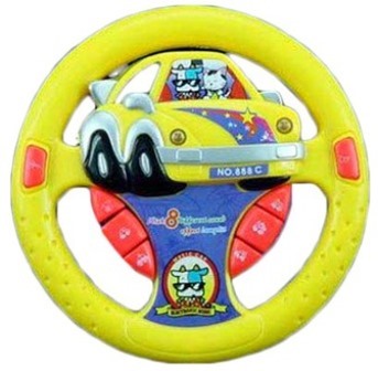 Руль 888CD (89656R) (144шт/2)"Веселые гонки" батар.,в пакете 16*16*3см