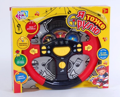 Руль PLAY SMART 7044 (BT-263) "Я тоже рулю" батар.муз.свет.2цв.кор.30*5*26 ш.к./36/