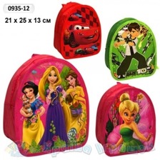 Рюкзак 0935-12 (360шт)"Тачки / Феи / Принцессы / Ben10" 4вида, 21*25*13см