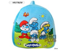 Рюкзак мягк. КІ Смурфики V91778/30 (24шт) в пак. 30 см