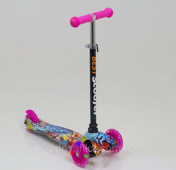 Самокат 1295 MINI Scooter 3 колеса трубка алюмінієва
