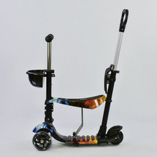 Самокат 5в1 21500 (1) Best Scooter, АБСТРАКЦИЯ, PU колеса, ПОДСВЕТКА КОЛЕС, в коробке [Коробка]