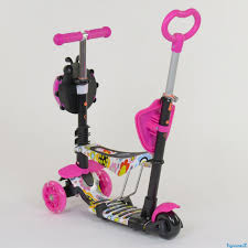 Самокат 5в1 74230 (1) Best Scooter, АБСТРАКЦИЯ, PU колеса, ПОДСВЕТКА КОЛЕС, в коробке [Коробка]