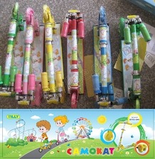 Самокат BT-KS-0041 3-х колесн.стальной 5цв.свет.PVC колеса 100мм 42,5*10 2,00кг кор.ш.к./6/