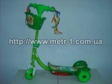 Самокат W 108 H 36001 2012 S3 2080 (8шт) дет-й жел рама 34-10см свет-ся ПУ 3 кол-са 115-24мм руль 59