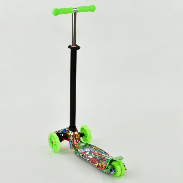 Самокат А 24647 /779-1391 MAXI "Best Scooter" (8) 3 колеса PU. СВЕТ, d=12см
