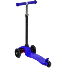 Самокат А 24684/ 466-112 MINI "Best Scooter" (8) Синій, пластмассовый, СВЕТ. КОЛЁСА PU, трубка ру. Фото 2