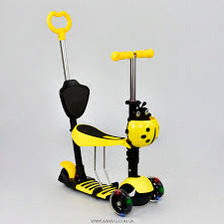 Самокат А24975 - 64030 Best Scooter 5 в 1 (6) цвет абстракція, колеса PU светящиеся [Коробка]