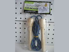 Скакалка M 0304 (200шт) 6 цветов, в кульке, 24-13см