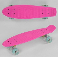 Скейт 1070 Best Board РОЖЕВИЙ,світ.,дошка=55см,колеса PU,d=6см
