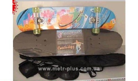 Скейт MS 0353 (6шт) защита, ПУ колеса, алюм.подвеска, разобр., 78-21см, подшипники 608Z, в чехле