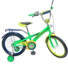 Велосипед 2-х коліс 16'' 141606-G "Super Bike" Зелений (1шт) з дзвін, дзерк, з встав в колес
