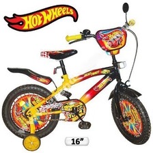 Велосипед 2-х коліс 16" 131609 "Hot Wheel" (1шт) со звонком, зеркалом, вставками в коліс