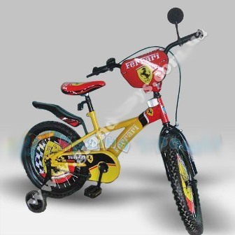 Велосипед 2-х коліс 18'' 111808 (1шт)"Ferrari"со звонком,зеркалом,с вставками в кол.,