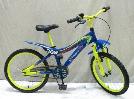 Велосипед 2-х коліс 18'' 141801-Y (1шт) жовтий. з дзвінком, дзеркалом, з вставками в колесах