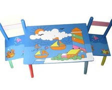 Столик E 03-2100 (5шт) деревянный, 2 стульчика, в кор-ке, 60-40см
