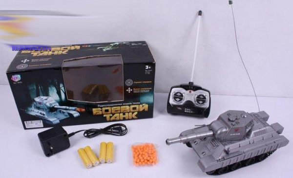 Танк JOY TOY 9342/9343 "Боевой танк" аккум.стреляет пульками 2цв.кор.30*15*12 ш.к./24/