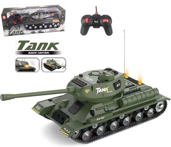 Танк на р/у AKX529-6 2 2 кольори, звук, акумулятор 4.8V, в коробці