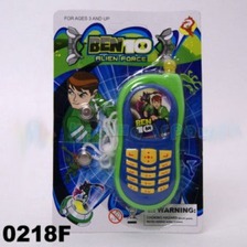 Телефон 0218F (720шт/2)"BEN10"батар.,на планшетке 17*12см