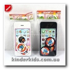 Телефон 32668 A (960шт) iPhone, стреляет дисками, 2 цвета, в кульке, 12-5,5см