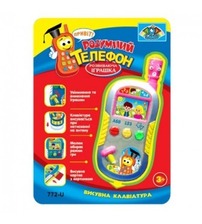 Телефон 772-U (72шт/2)"Розумний телефон"батар.,укр.яз.,в кор. 28*12*6см