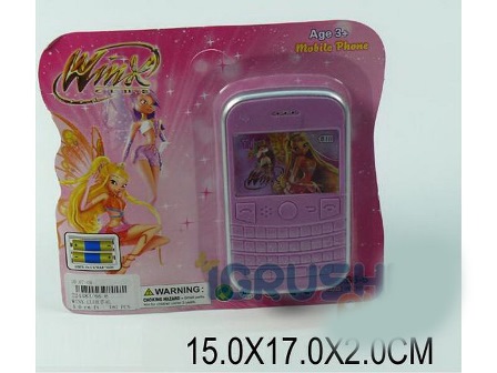 Телефон Winx 66-6/77-6 (724483/93) (480шт/2) батар., на планш. 15*17*2см