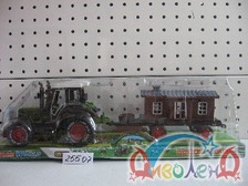 Трактор 4007 B 1 (48шт) инер-й, с прицепом, в слюде, 41-14-11см