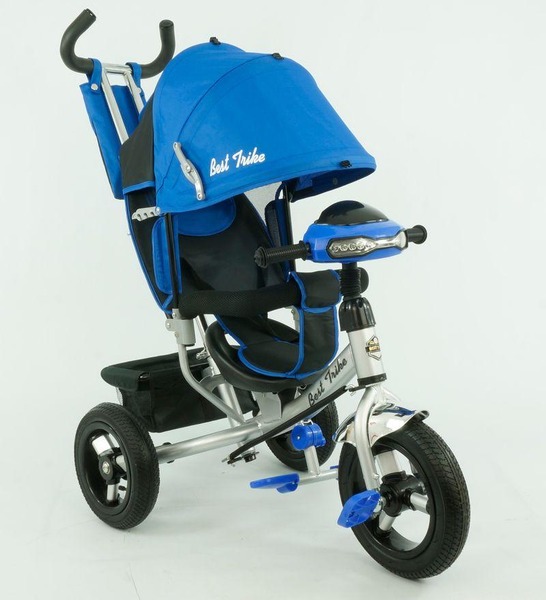 Велосипед 3-х колісний 6588 В Best Trike (1) СИНИЙ, НАДУВНЫЕ КОЛЕСА d=29см. переднее, d=26см. задние
