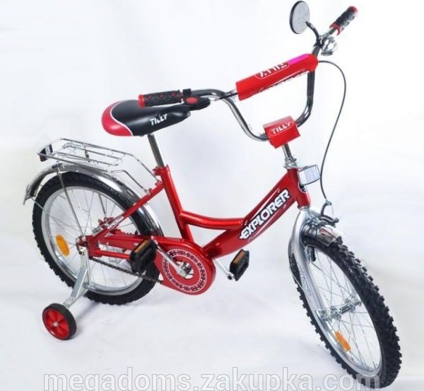 Велосипед EXPLORER 18" BT-CB-0033 красный с серебрянным /1/