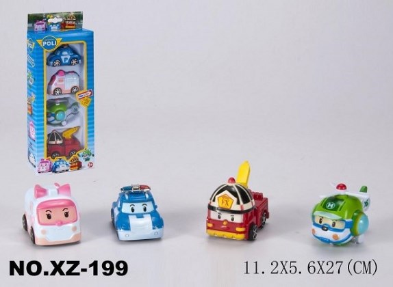 Транспорт XZ-199 "Robocar POLI" інерц.4 Шт.в кор.11,5 * 5,6 * 27 Ш.К. / 120 /