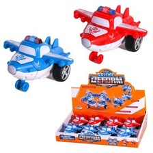 Трансформер SZ802 (96шт) робот+самолет(инерц-й),11см, 8шт(2цвета) в дисплее, 39-26-8см