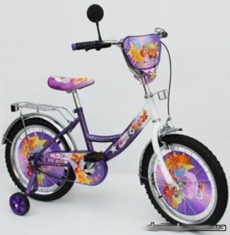 Велосипед Winx 18 "18W малиновий з білим, система:« Одна частина рукоятки "/ 1 /