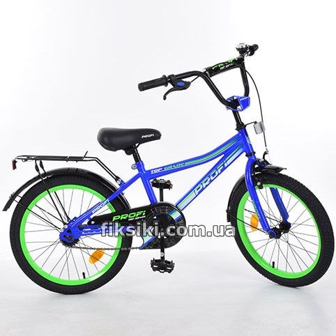 Велосипед детский PROF1 20д. L20103 (1шт) Top Grade, синий,зеркало,звонок,подножка