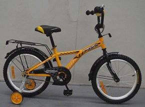 Велосипед дитячий PROF1 16д. G1634 (1шт) Racer, жовтий, дзвінок, доп.колеса