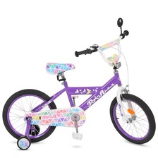 Велосипед дитячий PROF1 18д. L18132 (1шт) Butterfly 2,сиреневый, звонок,доп.колеса