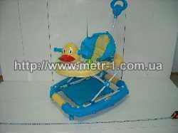 Ходунки GL 3290 B 7 (1шт) качалка, с ручкой, уточка, синие