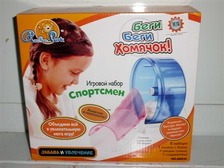 Хом'ячок 88635-1 (24шт) колесо с горкой для хомяка, хомячок, в кор-ке, 25-23-10см