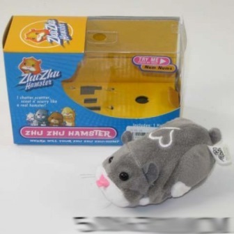 Хомячок "Zhu-Zhu" 8555003 (697450) (60шт/2)батар.,4вида,ездит,звуки, в кор. 5*6,5*10см