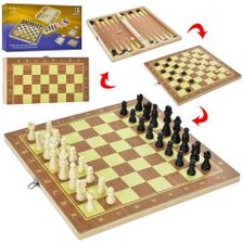 Шахмати QP 002-1 (24шт) 3в1 в кор 35*18*4см