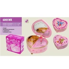 Шкатулка муз "Winx" 6005WX (48шт) 2 вида, с зеркалом, съемный отсек, кор. 15*8*14см