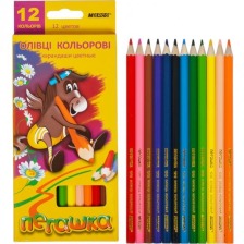 Олівці 1010-12 СВ 12 кольорів шестигранні Пегашка