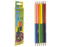 Олівці 1011-6CB двосторонні 6/12 кол. Colorite,  Marco