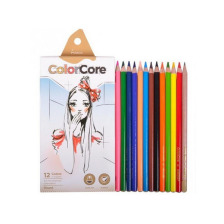 Олівці 3130-12CB круглі d=4.0+1 графітні НВ , ColorCore (new), Marco