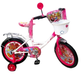 Велосипед дитячий мульт 16 "P1652W-B (1шт) WX, корзина, пензлики на кермі