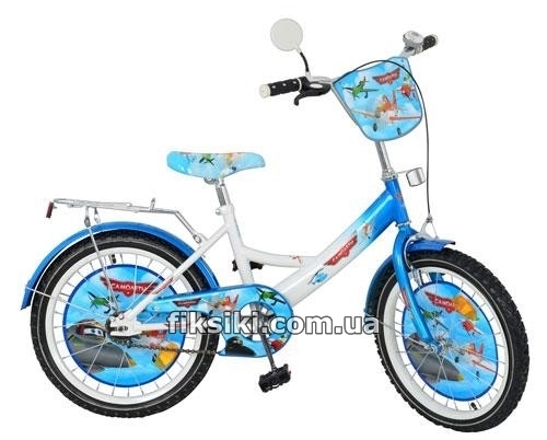 Велосипед дитячий мульт 20 д. P 2041 AIR (1шт) PL, дзеркало, дзвінок, біло-блакитний, в кор-ке,137-93-62см