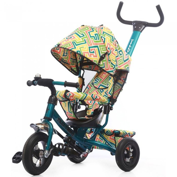 Велосипед триколісний TILLY Trike T-351-3 БІРЮЗОВИЙ з надувними колесами / 1 /
