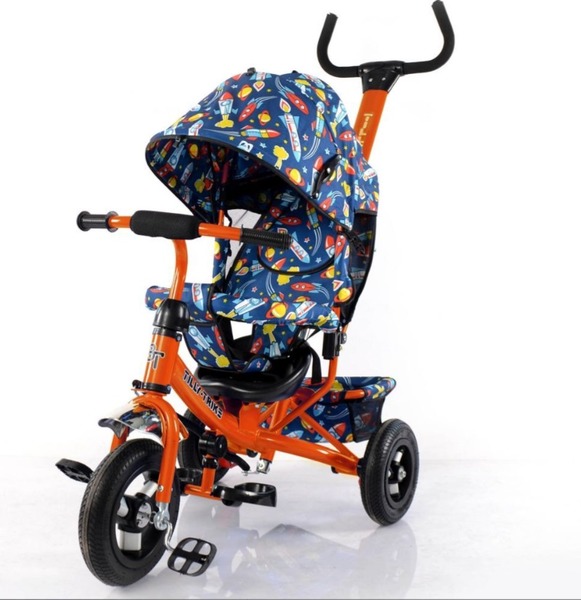 Велосипед триколісний TILLY Trike T-351-3 ПОМАРАНЧЕВИЙ з надувними колесами / 1 /