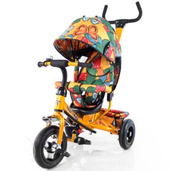Велосипед триколісний TILLY Trike T-351-7 ЗОЛОТИЙ з надувними колесами / 1 /